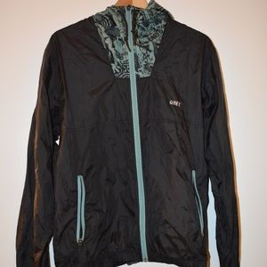 Obey Windbreaker with Patterned Hood